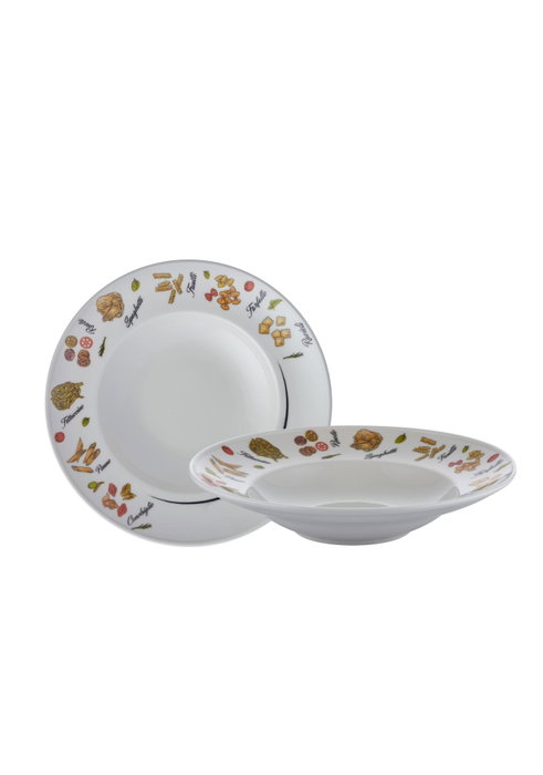 Hermia Plato para Espaguetis de Porcelana Blanca 27 cm